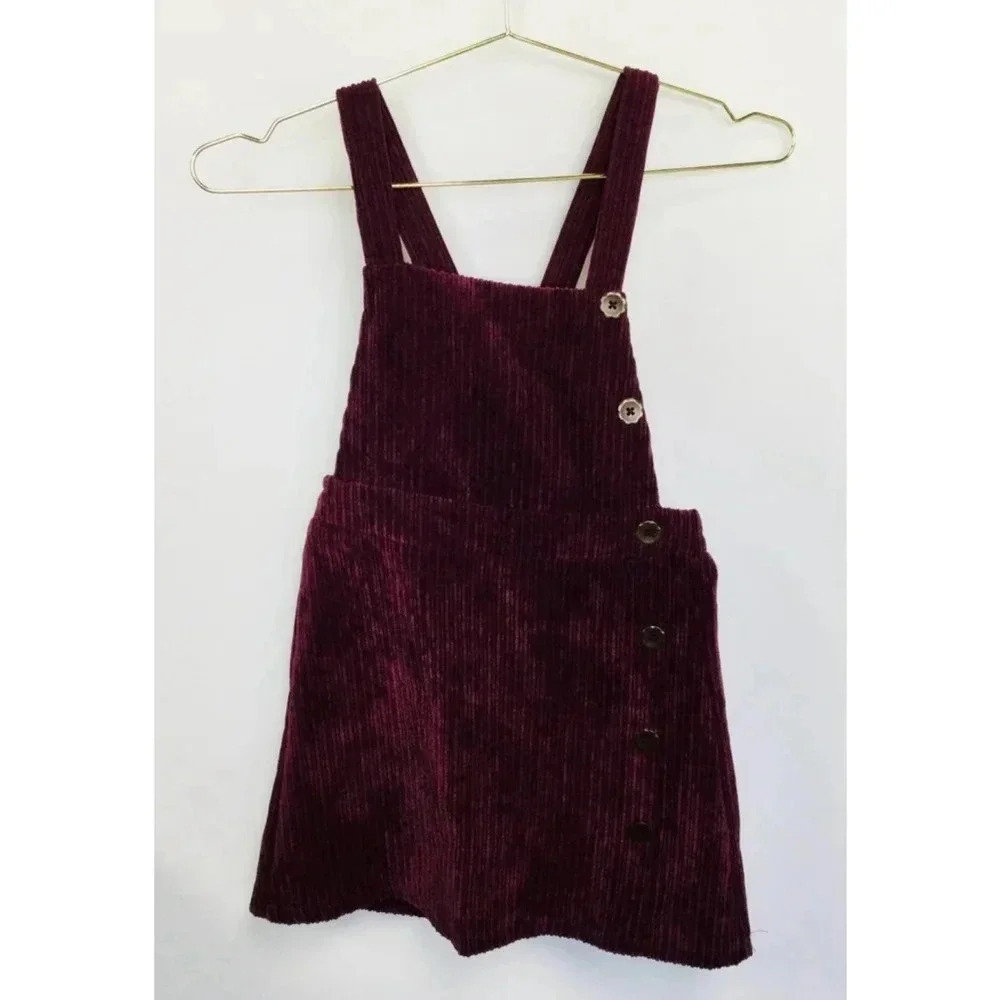 Girls art class Burgundy Overall Dress‎ Size M (7/8)